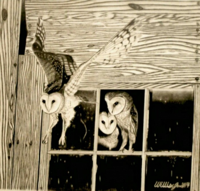 #014 Baby owls Original work sold $475